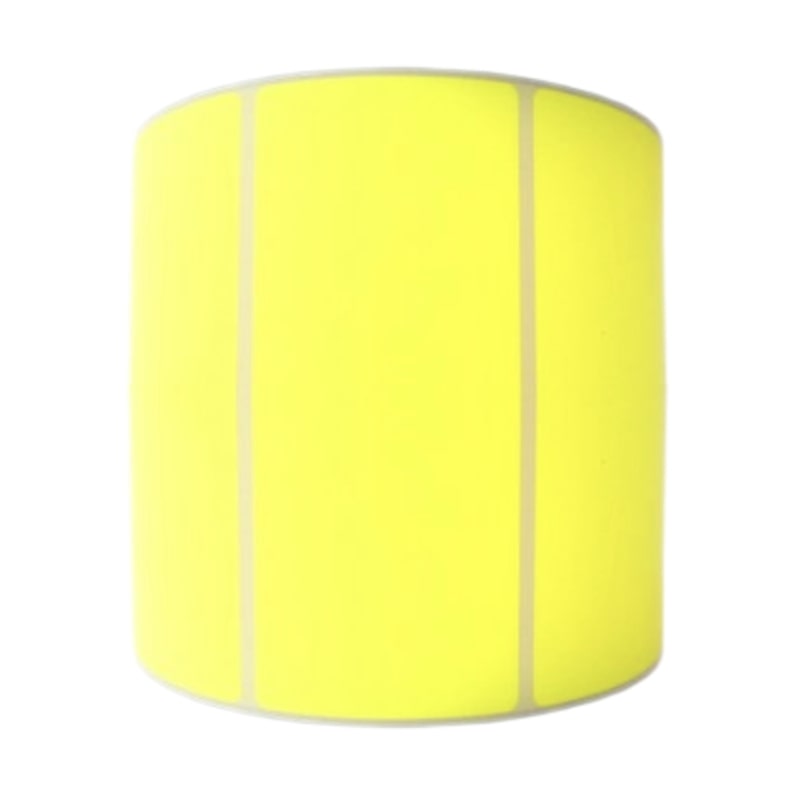 Geel 100x55mm sticker